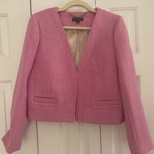 J. Crew Collarless lady jacket - Pink Tweed
